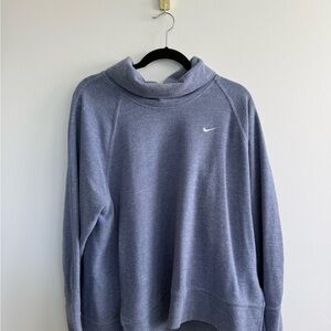 Nike Women's Heather Blue Funnel Neck Pullover